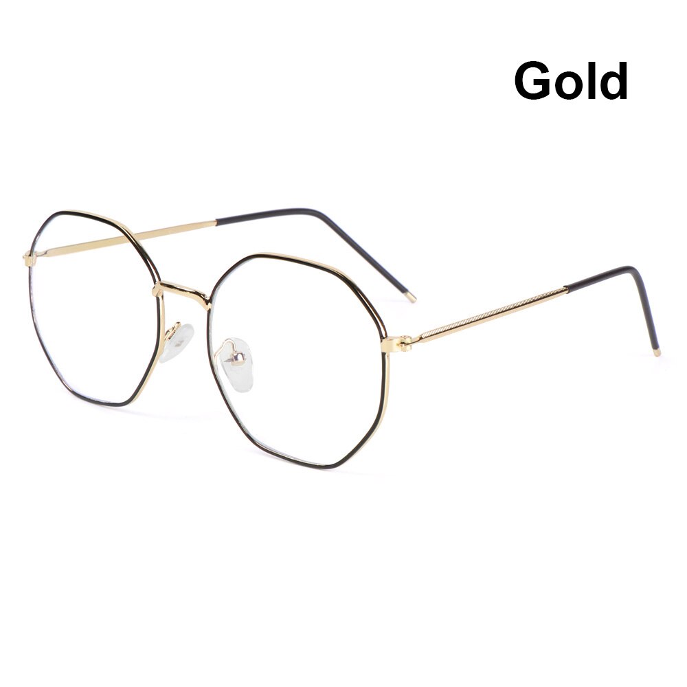 Runde lesebriller ferdig metall vintage optiske briller overdimensjonerte briller ramme presbyopiske briller optisk brille: 3- gull
