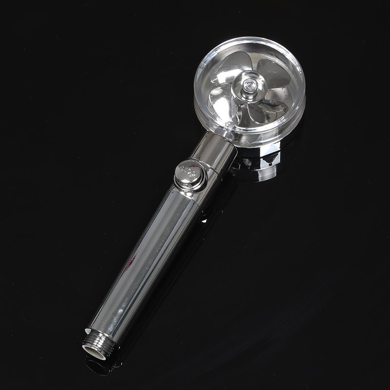 Turbocharged Shower Head Water Saving Flow 360 Degrees Rotating with Filter Rain High Pressure Spray Nozzle Bathroom Accessories: Silver Plating