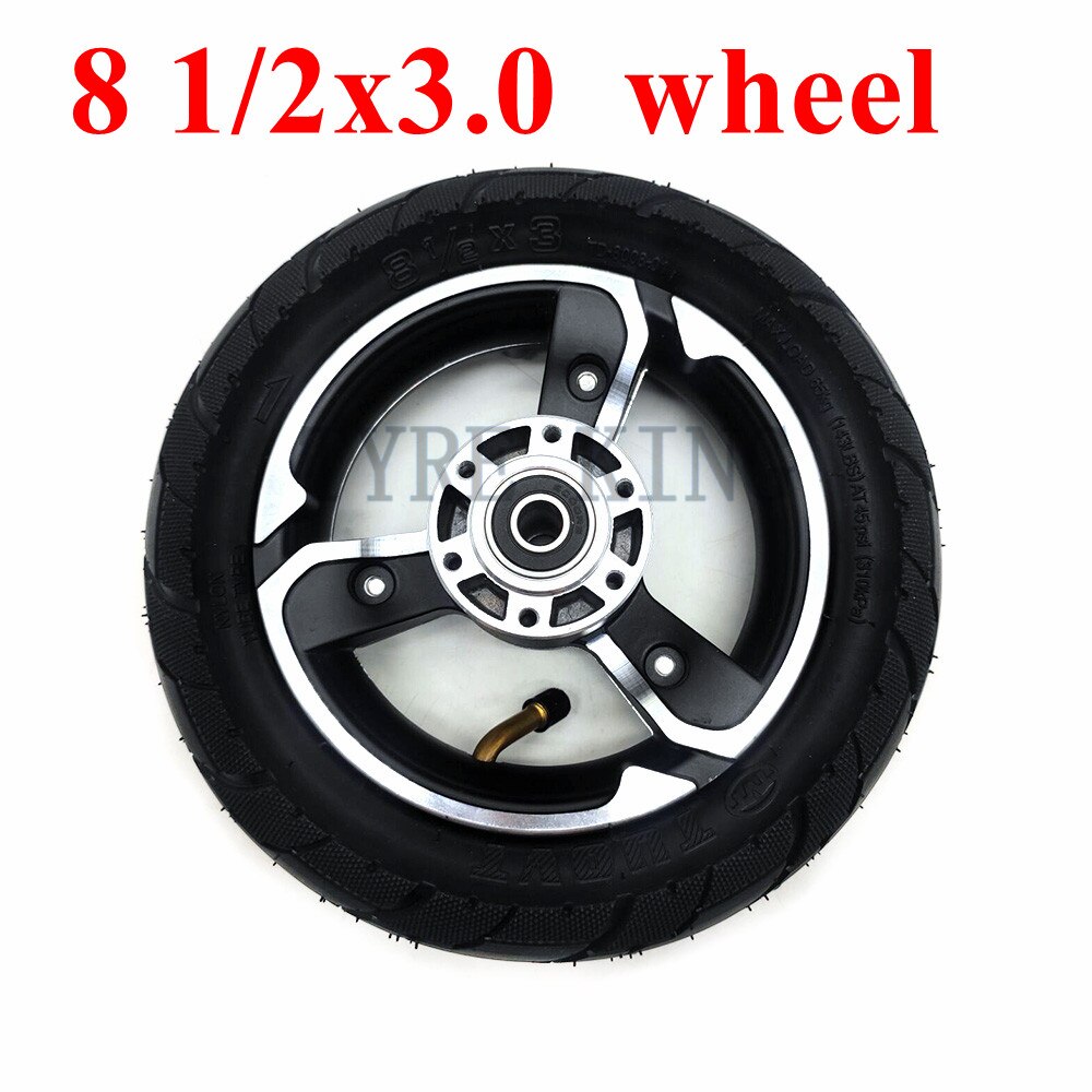 8 1/2 x 3.0 pneumatikdäck för elektrisk scooter zero 9 framhjul 8 1/2 x 2 (50-134)  uppgradering av inre och yttre däck och aluminiumfälg