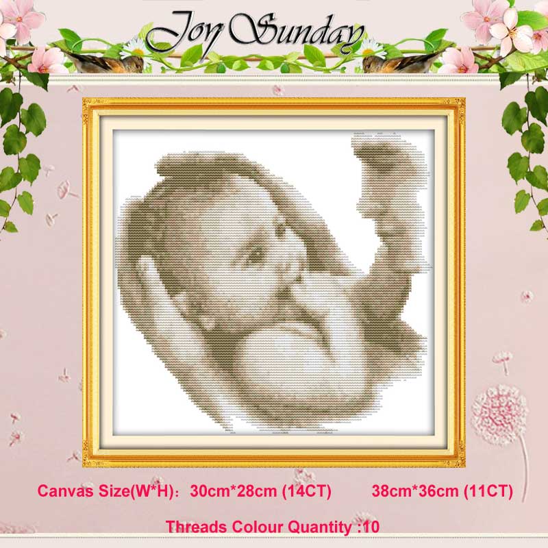 Angel Baby Girl Lover counted Cross Stitch 11CT 14CT Cross Stitch Set DIY Cross-stitch Kit Embroidery Needlework: Paternal love(1) / 11CT picture printed