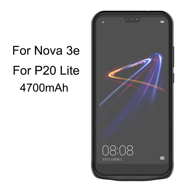 Batterie externe Portable dos chargeur externe charge batterie étui de protection couvercle pour HUAWEI Honor 6X7X9 8 P20lite Nova 3e: for p20lite nova3e