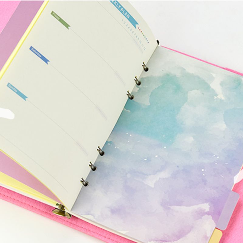 1Set Cherry Blossom A5 A6 Loose Leaf Notebook Divi... Grandado