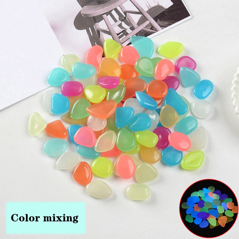 Exterior garden decoration glow in the dark pebbles Non-toxic and non-fading resin luminous stone outdoor decor garden stones