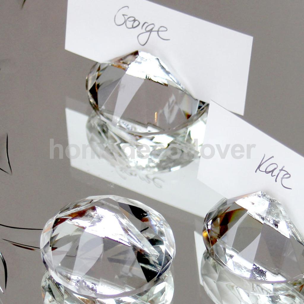 1pcs Wedding Diamond Card Holder Crystal Place Card Holder for Wedding Table Decoration