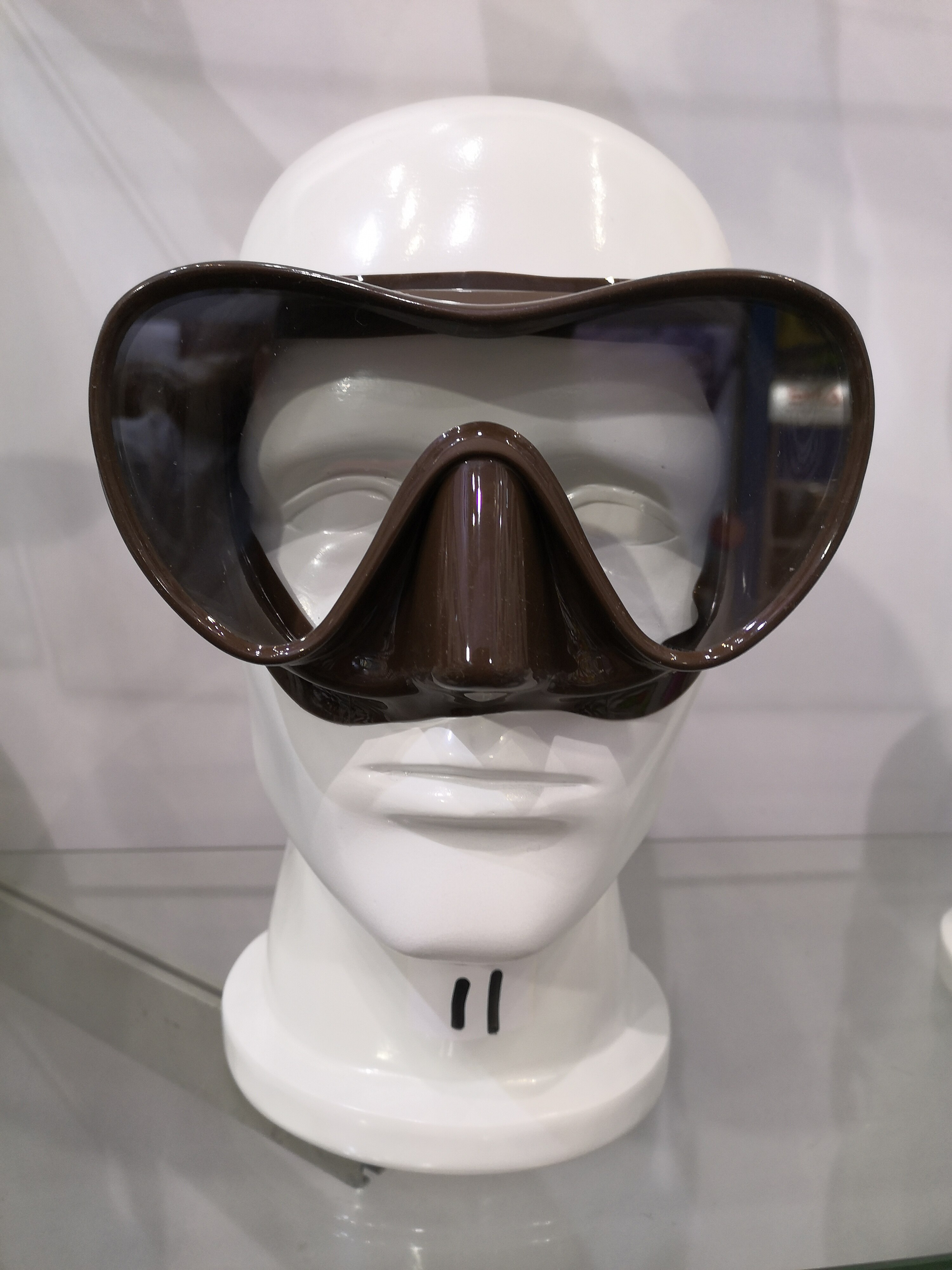 Professional Silicone Diving Mask - Tempered Glass - Adult & Kids - Underwater Sports Scuba Gear: Brown