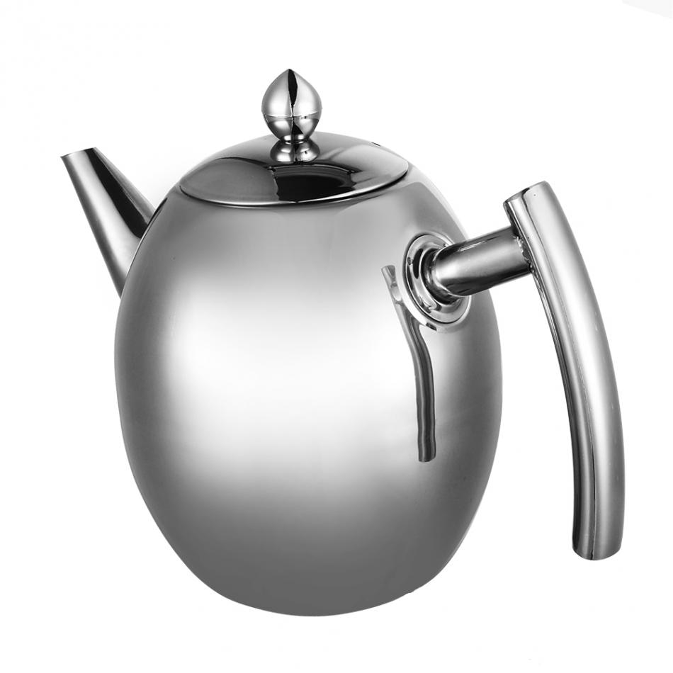 1000/1500ML Stainless Steel Teapot Coffee Pot Water Kettle With Filter Large Capacity