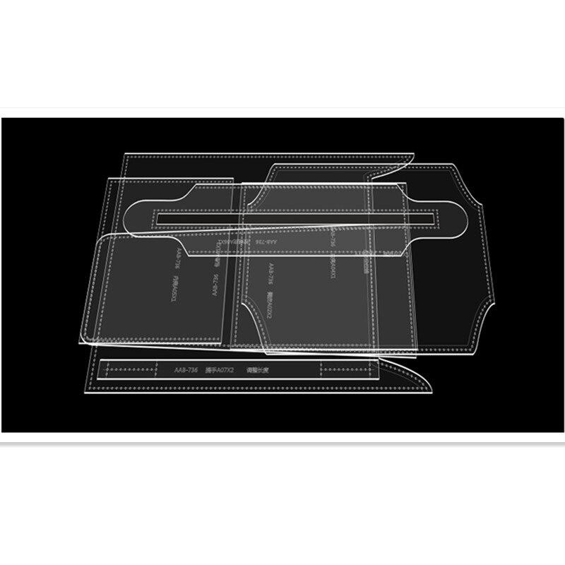 1Set Handbag Type Bag Pattern Stencil Tool Acrylic Template Leather Handcraft