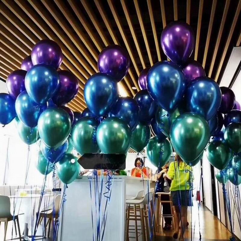 50 st metall latex ballong kostym födelsedagsfest förslag bröllop festival dekoration spel belöning 12 tum