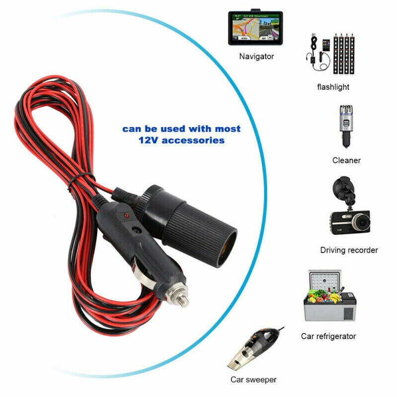 12v 5m auto sigarettenaansteker verlengkabel adapter stopcontact oplader snoer auto accessoire csl 88