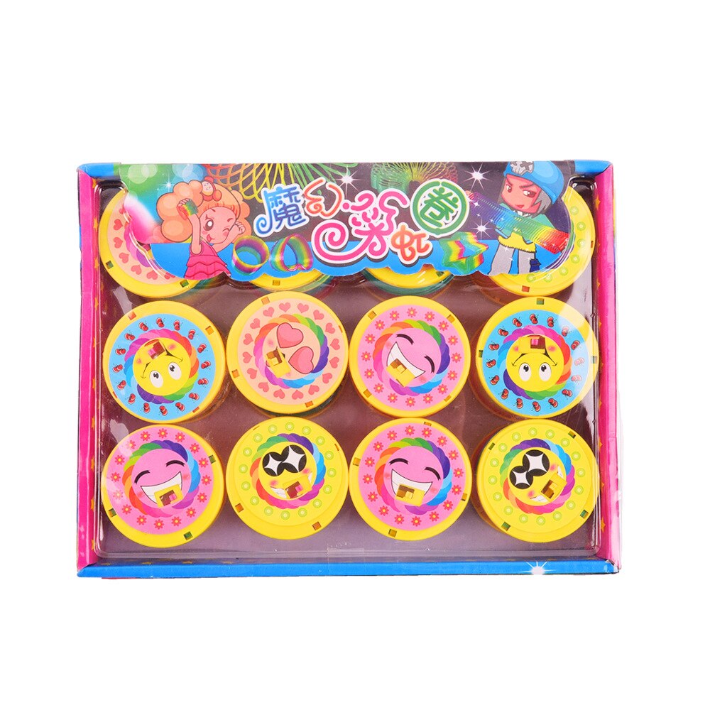 Kraam Kinderen Educatief Smiley Fantasie Licht Regenboog Ring Lap Coil Speelgoed