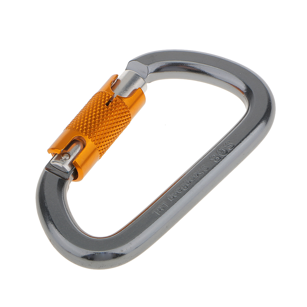 28KN Aluminium Alloy Rock Climbing Tree Rigging Carabiner Hook Rappelling Equipment Gear for Exploring Rappelling Rescue