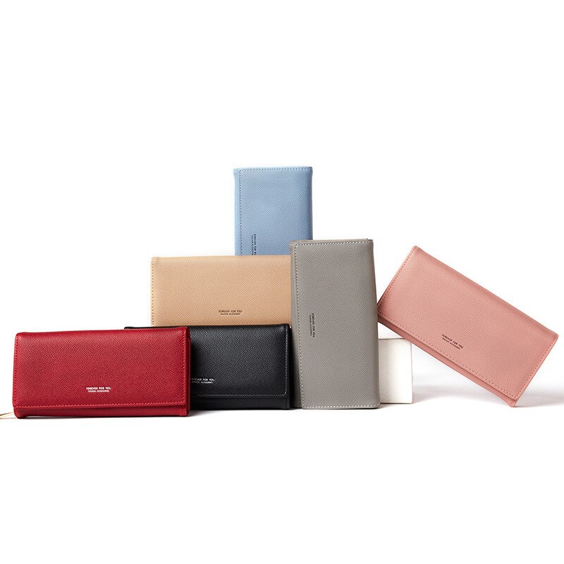 portefeuille multifonctionnel Long portefeuille Simple fermeture éclair pièce sac femmes porte-carte porte-billets femme sac