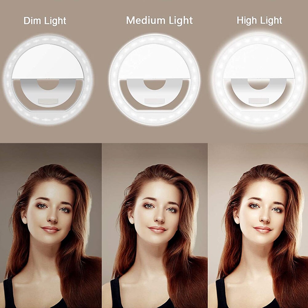 Selfie Universal Ring Light LED Circle Light Adjustable Phone Holder For Cell Phone Laptop Photography For Iphone Samsung XioaMi