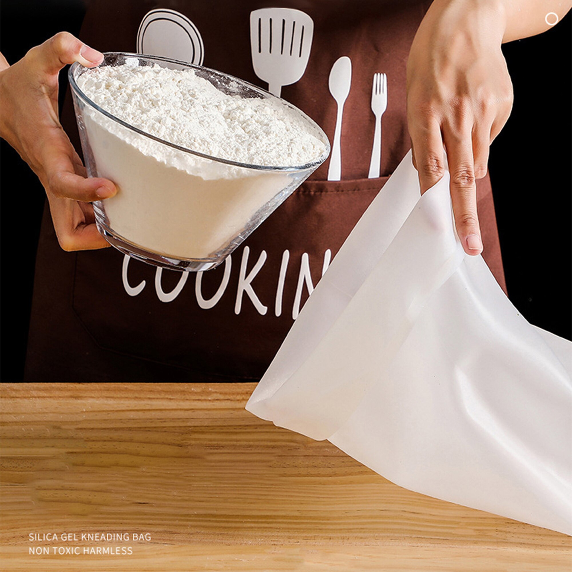 Silikon Kneten Teig Tasche Ungiftig Teig Mehl Rührgerät Tasche Kochen Werkzeug für Brot Gebäck Pizza Tortilla Küche Backen werkzeuge