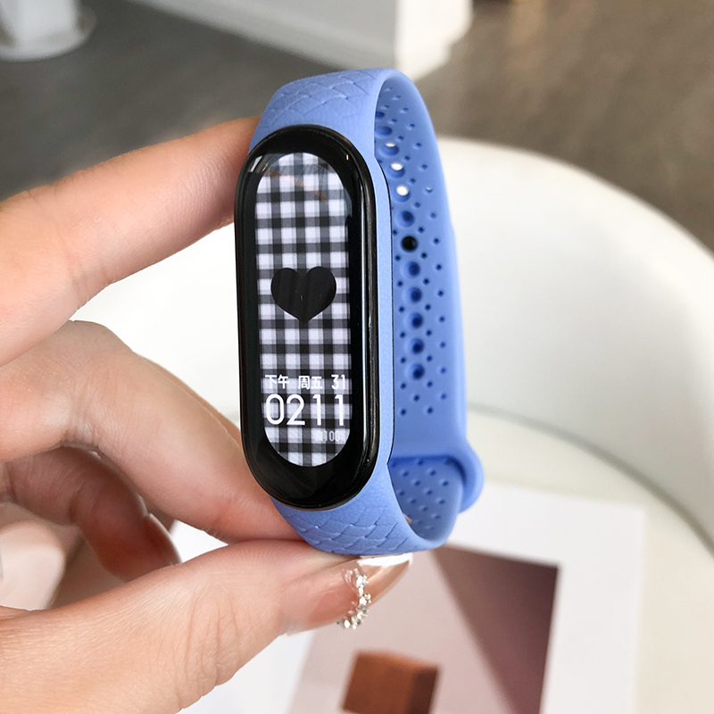 Correa de fibra de carbono para Xiaomi Mi Band 7 nfc pulsera smartwatch MIband 5 pulsera de silicona correa Mi Band 4 5 3 6 Accesorios: XXL / Oliva flak
