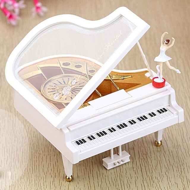 Music Boxes Grand Piano Rotary Ballerina Girl On The Piano Castle in the Sky Music box Children Birthday Figurines: Default Title