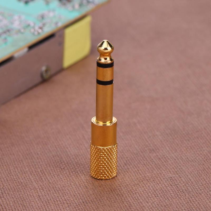 Plaqué or 6.35mm 1/4 pouces mâle à 3.5mm 1/8 pouces écouteur Microphone stéréo allonger Audio adaptateur prise connecteur