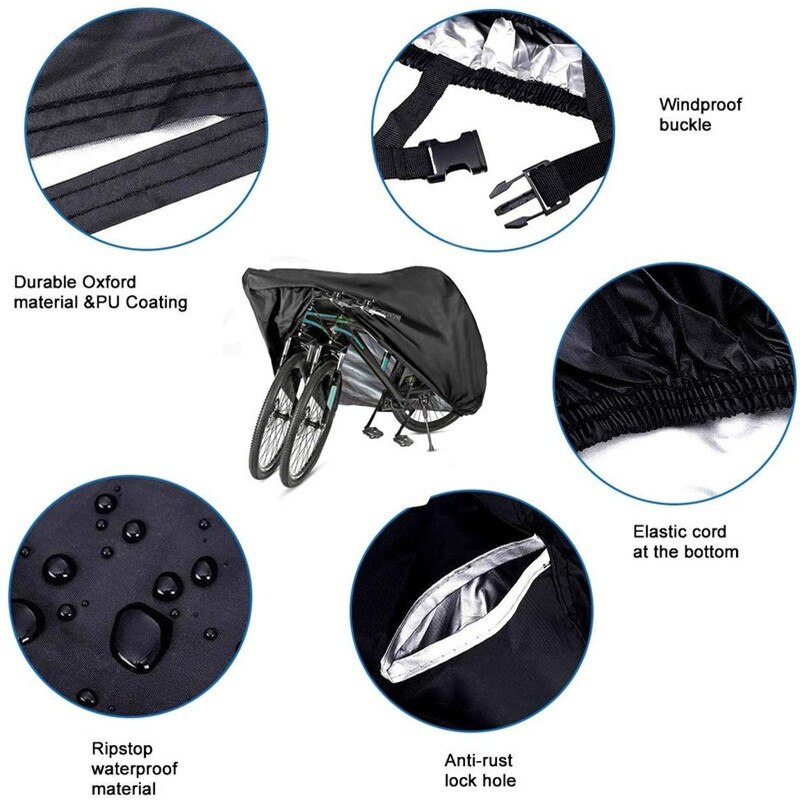 Bike Cover Storage 2 Or 3 Vehicle Waterproof Outdoor Bicycle Covers Scooter Protectors