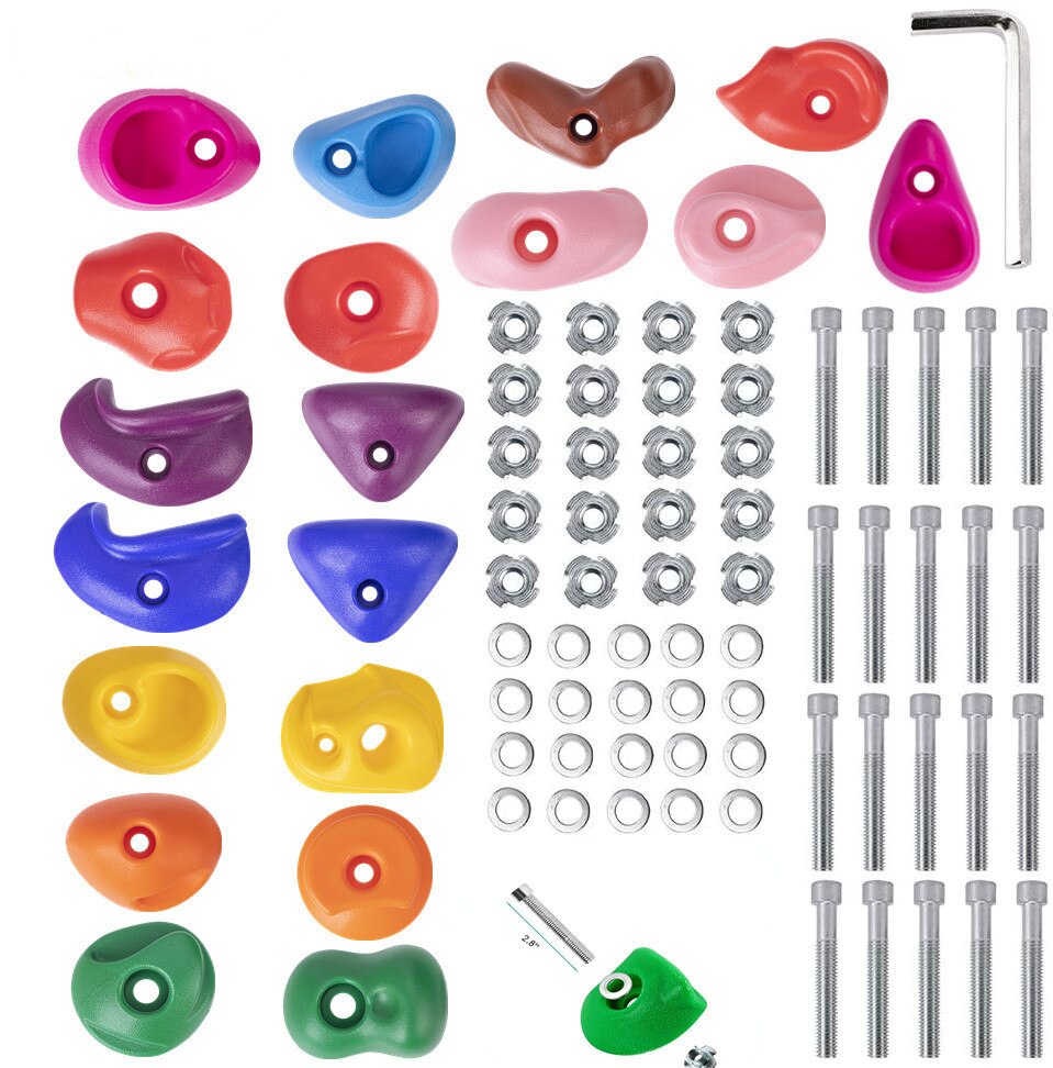 Kids Klimwand Houdt Kinderen Houten Muur Klimmen Stenen Speelgoed Kind Speeltuin Sport Game Hand Voeten Hold Grip Kit