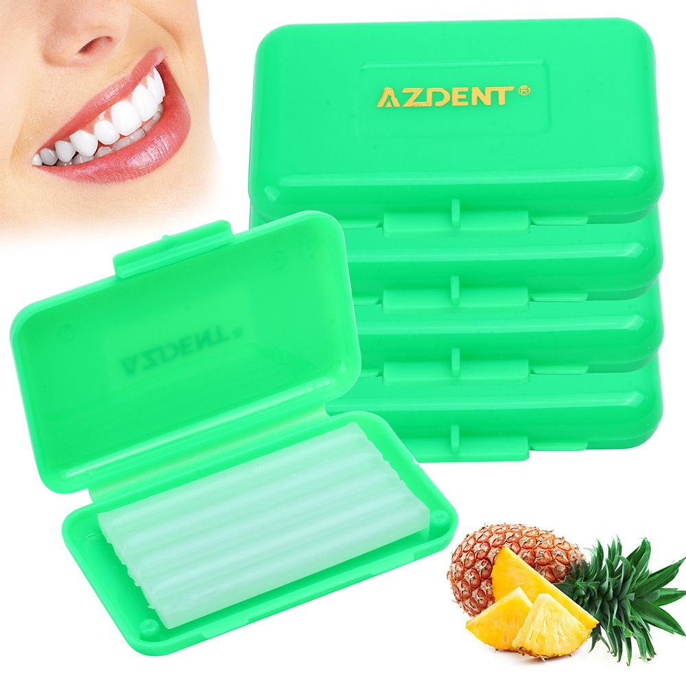 AZDENT-varillas de cera para alivio de cera de ortodoncia Dental, 5 cajas, para aparatos ortopédicos, irritación de las encías, 10 tipos, elija el blanqueamiento Dental, higiene bucal: Castaño