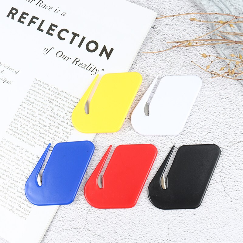 2pcs/set Plastic Letter Opener Sharp Mail Envelope Opener Safety Papers Cutter