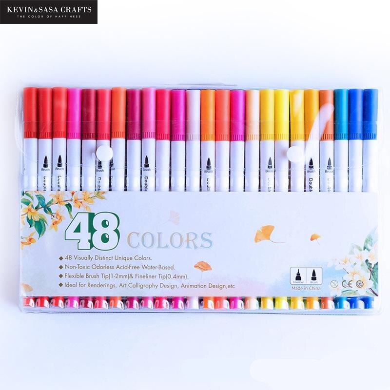 12/24/36/48/60/100colors/set Dual Tip Art Marker Pen Stationery Art Suppliers Brush Pen Artist Presented By Kevin&sasa Crafts