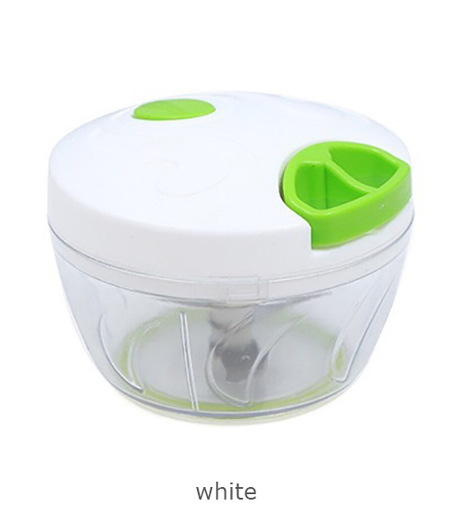 Multifunction Manual Grinders Meat Vegetable Fruit Twist Shredder Chopper Grinder Mincer Household Food Processor Kitchen tools: White