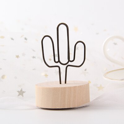 1 PCS Retro Wooden Message Holder Note Holder Iron Photo Holder Desktop Note Holder Simple And Fresh Ornaments Christmas: Burgundy