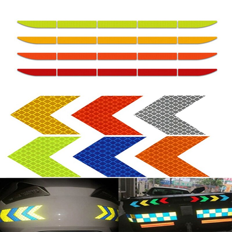Car Reflective Stickers Car Trunk Anti-collision Warning Strips Vehicle Backup Box Sticker Car Accessories Reflective Strips