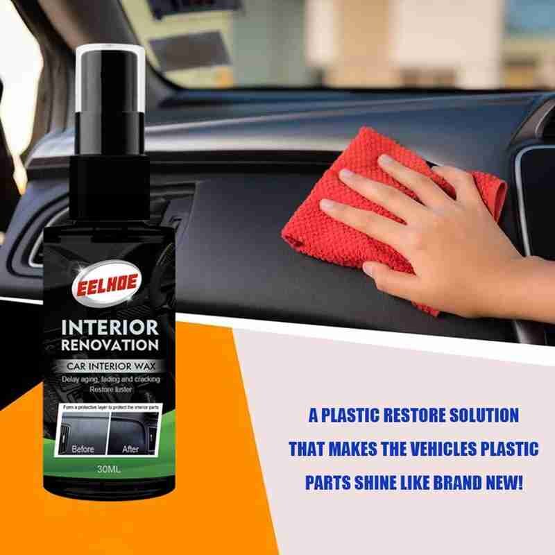 30ml Automotive Interior Refurbishing Spray Plastic Parts Wax Retreading Agent Renewed Plastic Restore