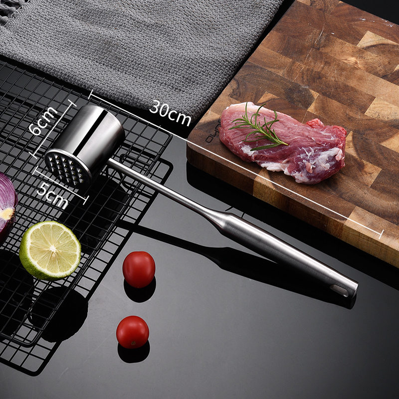 304 stainless steel frosted meat hammer kitchen household steak tender meat broken tendon frying tool commercial knocking tool: black