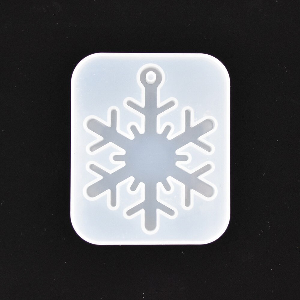 SNASAN christmas snowflake pendant Silicone Mold for jewelry making Resin jewelry tool UV epoxy resin molds decorative crafts