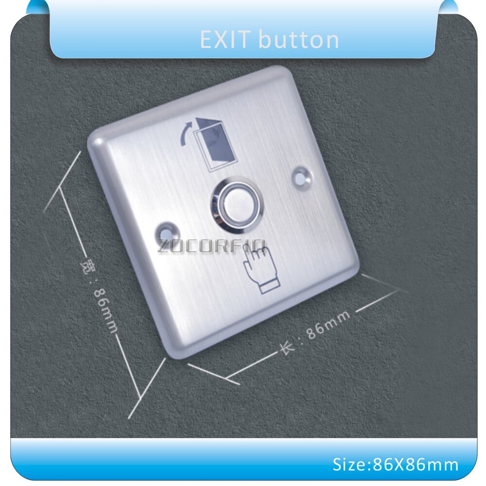 Stainless steel door access switch Long bar exit button Metal material Suitable for narrow/wide door frame