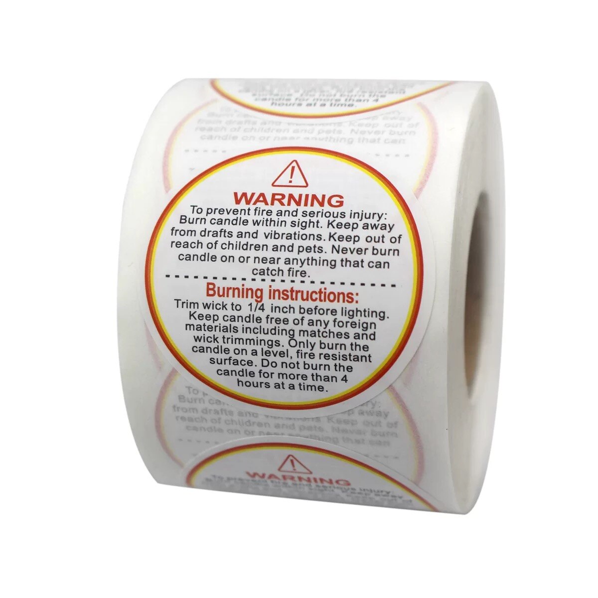 500PCS Candle Warning Labels Candle Jar Container Stickers Candle Safety Labels Candle Warning Sticker Decals for Candle Making: B