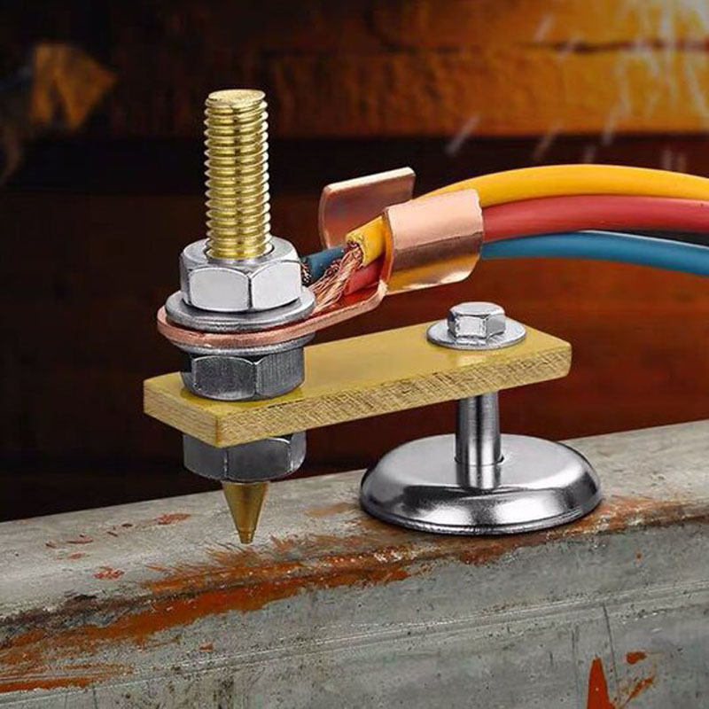 Magnetic Welding Head Safety Wire Holder With Copper Tail Welding Support Ground Clamp Welding Equipment Solder Tool