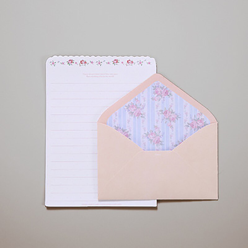 Cute Kawaii Lovely Special Writing Stationery Paper with 12 Envelope - 24 Letter paper: B