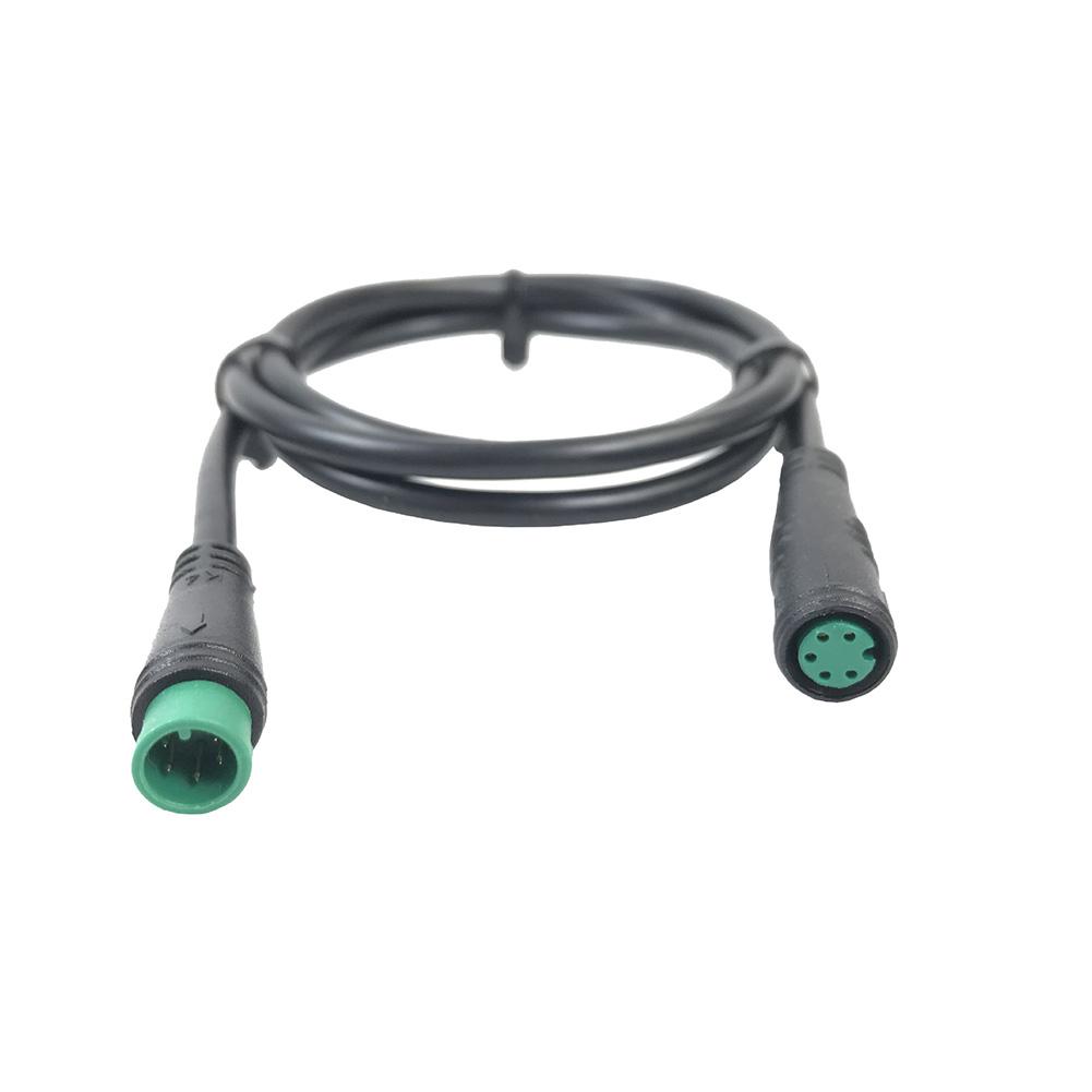 50CM 5Pin Männlich Zu Weiblich E-bike Verlängerung Kabel Grün Stecker Für Elektrische Fahrrad Bafang Display Verlängerung Kabel wasserdicht: Licht Grün