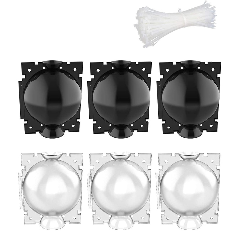 AA99 -Plant Root Growth Box High Pressure Plant Air Layered Pod Propagation Ball, Plant Grafting Box 3 Black + 3 Transparent