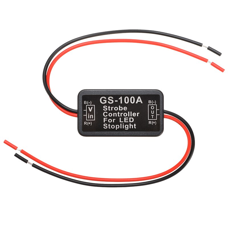 2 stk. -100a blitz strobe controller blinker modul til bil led bremse stop lys lampe 12-24v kortslutnings beskyttelse