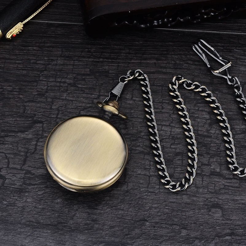 Fob mannen pocket horloges antieke mechanische horloges skeleton koper klok legering case luxe keten boamigo brand reloj hombre