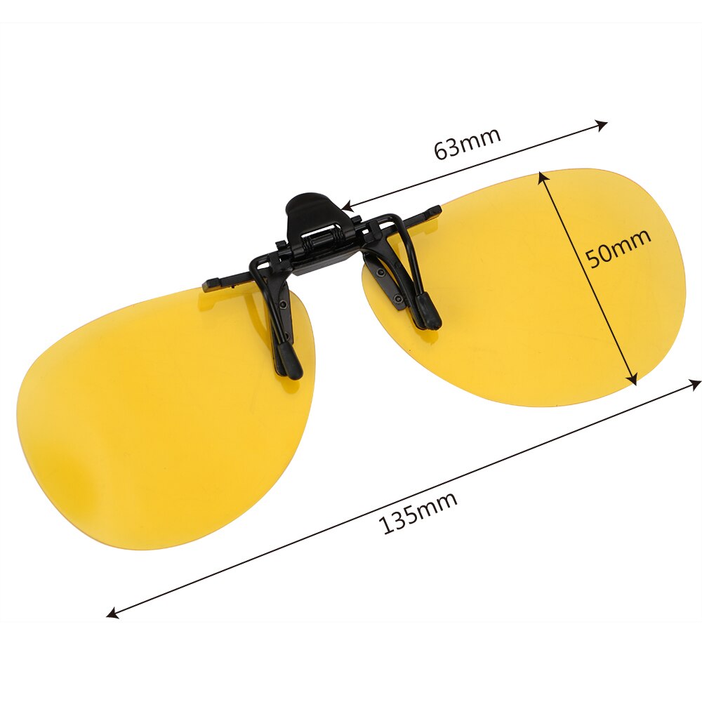 Bilkjøringe nattesynslins driverbriller polariserte solbriller klipp på solbriller anti-uva uvb til menn kvinner