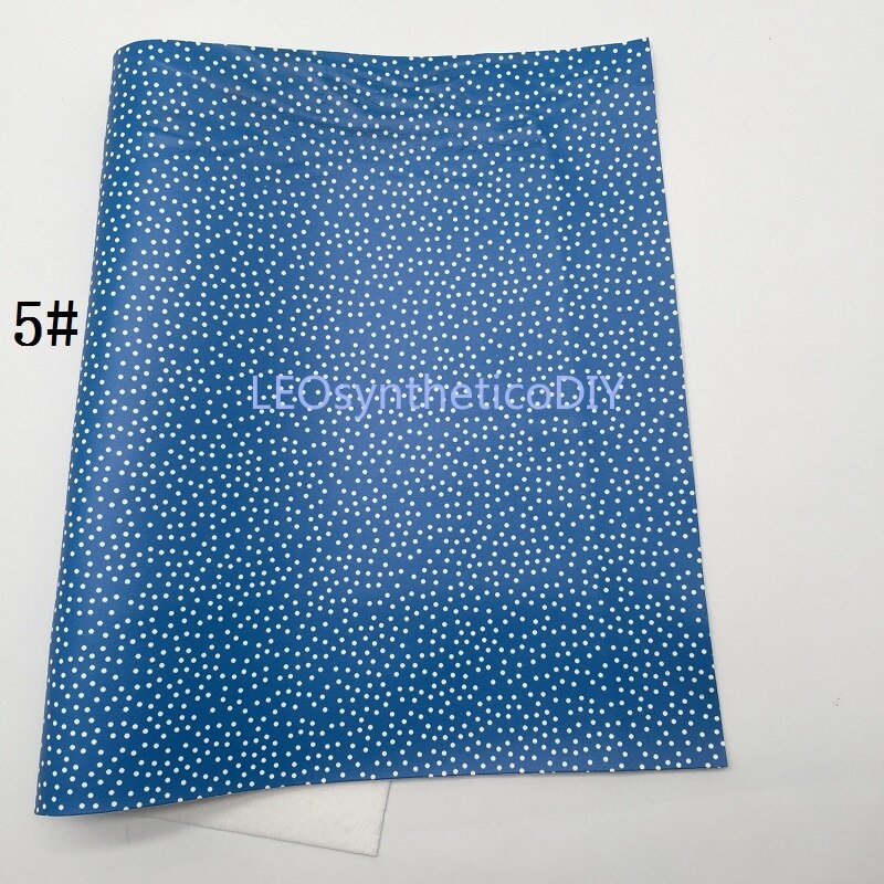 1pc 21 x 29cm stippen bedrukt synthetisch leer stof leren vellen, pu leer voor het maken van strikken leosyntheticodiy 8 s 52: 5