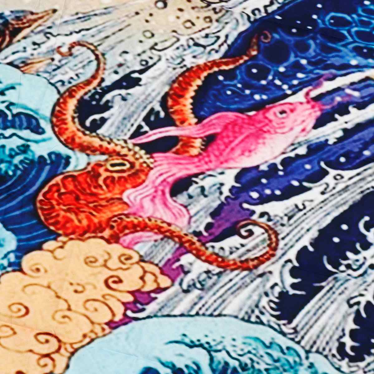 3 Sizes 3D Ocean Wave Sunset Tapestry Japanese Tapestry for Room Sea Whale Home Decor Wall Hanging