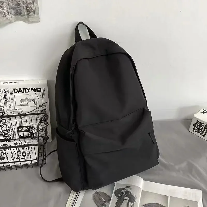 Schwarz Grau Weiß verrotten Vielseitiger Rucksack Hochwertige wasserdichte Reisetasche mit großer Kapazität Waschbare Nylon-Computertasche unisex: Schwarz