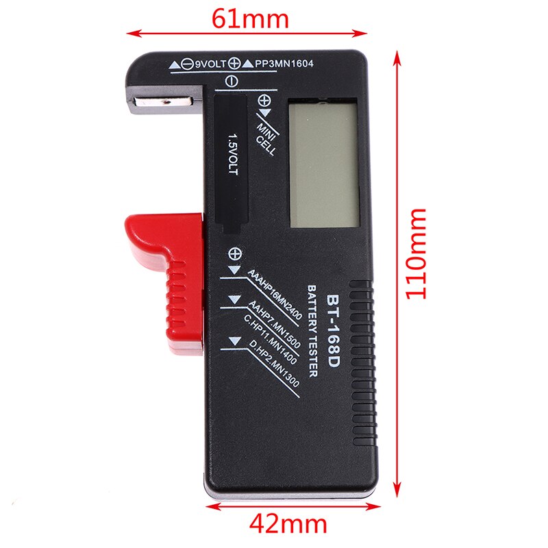 BT-168 PRO Digital Lithium Battery Capacity Tester Checkered Load Analyzer Display Check AAA AA Button Cell Universal Test