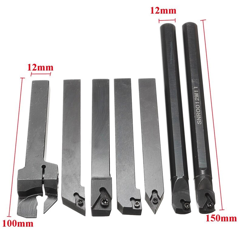 12mm 21 stk/sæt skaft drejebænk drejeværktøjsholder borestang +indsats+nøgle  s12m- sclcr 06/ ser 1212 h 16/ scl 1212 h 06