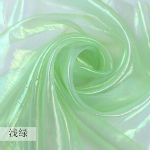 1 Meter Schleier transparent Holographische Stoff Fluoreszierende Stoffe Bunte Glänzende Blick Stoff Bühne Hochzeit Dekor: qianlv