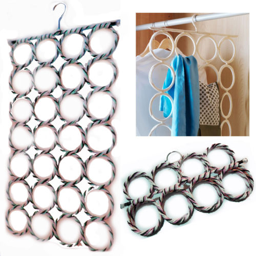 Colgador de bufanda múltiples bufandas expositor para colgar corbatas organizador de cinturón de almacenamiento circular