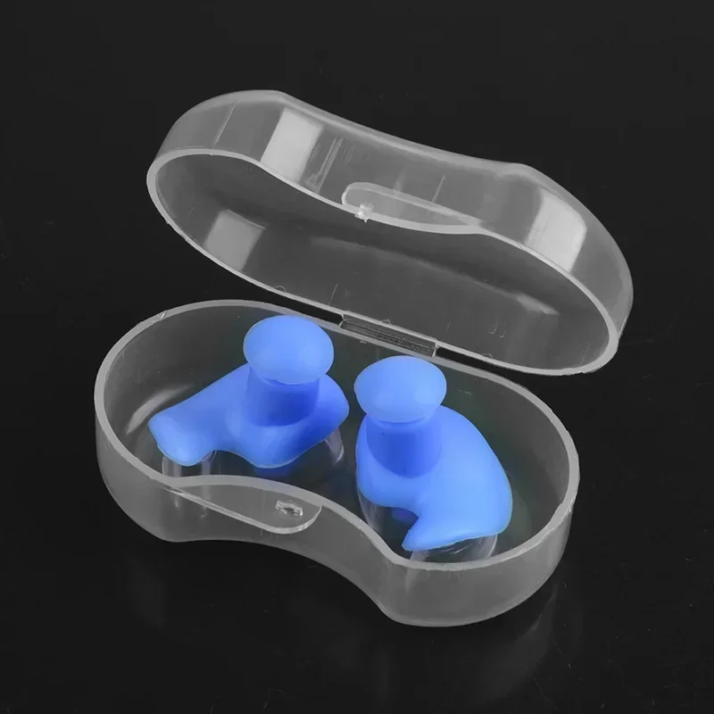 Tapones para los oídos impermeables para natación, tapones para los oídos de goma profesionales para nadadores adultos, niños, buceo, tapón para los oídos antiruido suave: Gris