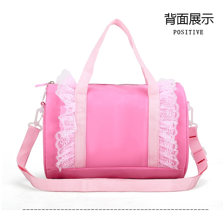 Purple Girls Embroidery Canvas Ballet Bag for Girls Pink Ballet Handbags for Children Ballet Shoes Shoulder Bag Kid Dancing Bags